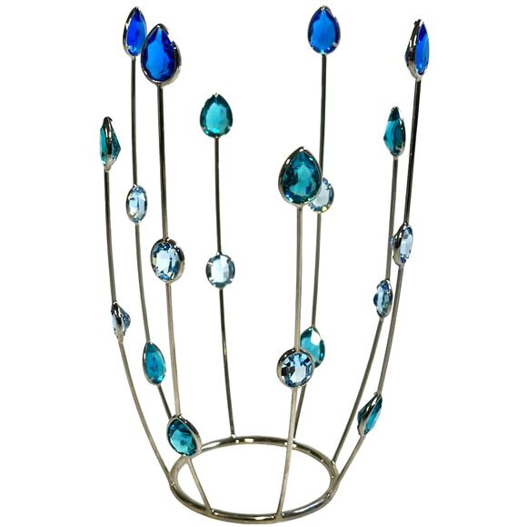 Swarovski Yasmine Hurel 2005 Jewels Capri Blue Vase Aquamarine/Blue Zircon-Rare - Picture 4 of 5